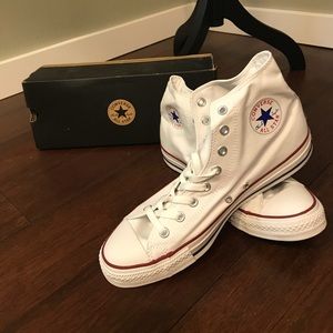 NEW White Converse Chuck Taylor High Tops Sz 10.5
